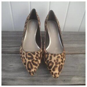 Kenneth Cole New York "Morgan" Leopard Print Kitten Heel Pumps Size 7 M